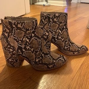 Steve Madden snakeskin booties